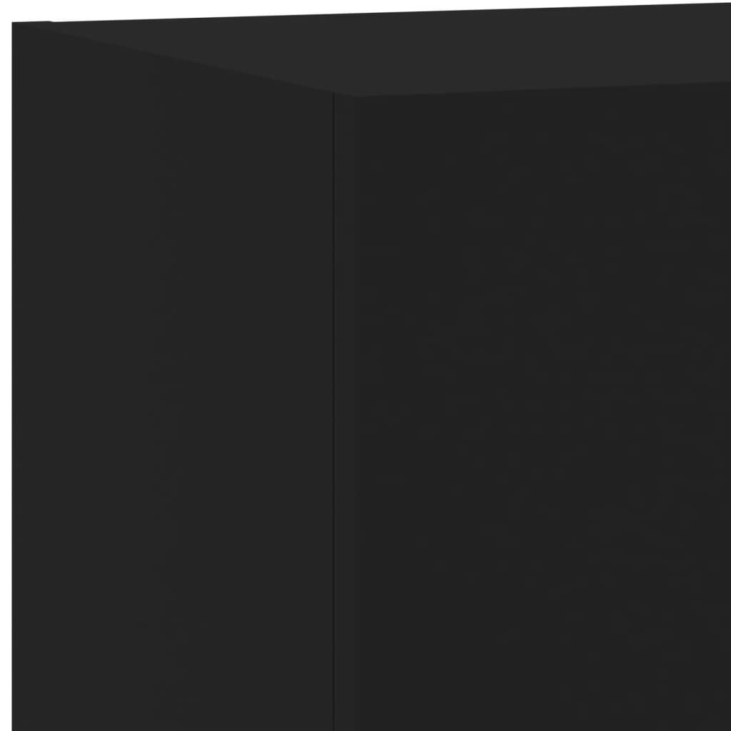 vidaXL Έπιπλο Τοίχου Τηλεόρασης με LED Μαύρο 100x35x31 εκ.