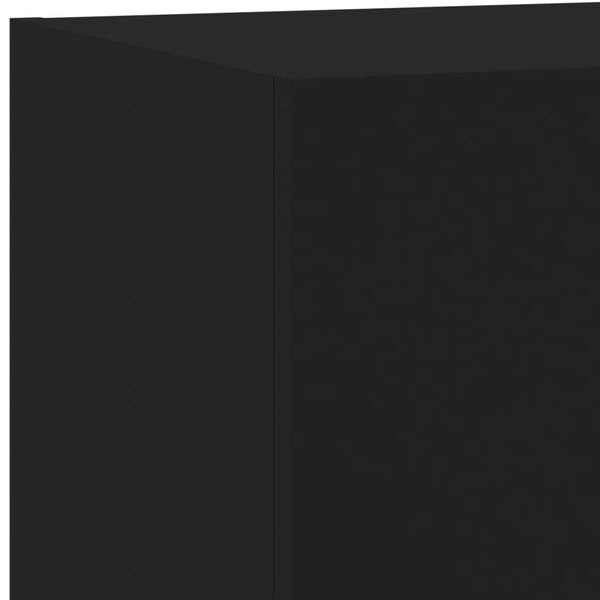 vidaXL Έπιπλο Τοίχου Τηλεόρασης με LED Μαύρο 100x35x31 εκ.