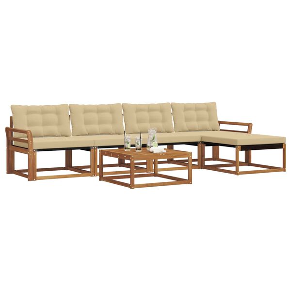 vidaXL &Sigma;&epsilon;&iota;&rho;ά &Kappa;&alpha;&nu;&alpha;&pi;έ &Epsilon;&xi;&omega;&tau;&epsilon;&rho;&iota;&kappa;&omicron;ύ &mu;&epsilon; &mu;&alpha;&xi;&iota;&lambda;ά&rho;&iota; 6 pcs &Phi;&upsilon;&sigma;&iota;&kappa;ό &kappa;&alpha;&iota; &Mu;&pi;&epsilon;&zeta;