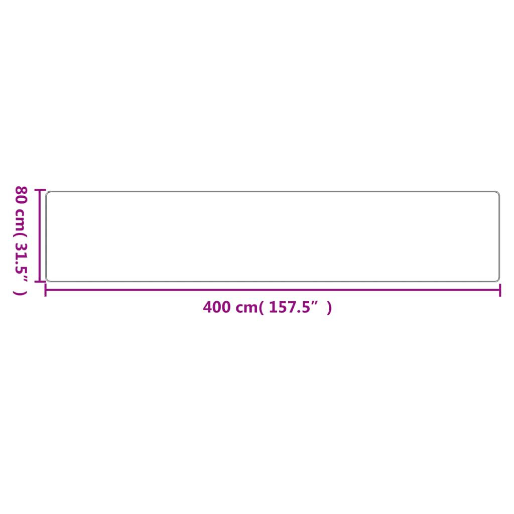 vidaXL Χαλί Διάδρομος Εμφάνιση Σιζάλ Taupe 80 x 400 εκ.