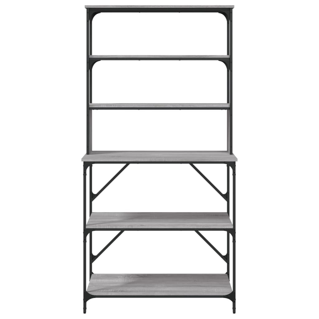 vidaXL Ραφιέρα Κουζίνας 6 Επιπέδων Γκρι Sonoma 90x40x180 εκ Επεξ. Ξύλο