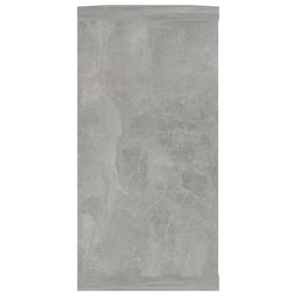 vidaXL Ράφια Κύβοι Τοίχου 2 τεμ. Γκρι Σκυρ. 100x15x30 εκ. Επεξ. Ξύλο
