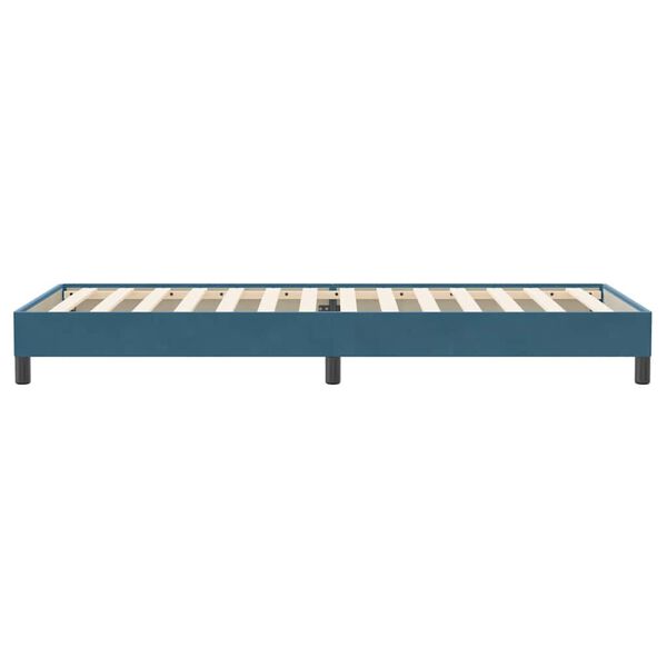 vidaXL Κρεβάτι Boxspring χωρίς Στρώμα Σκούρο Μπλε 90x220 εκ. Βελούδινο