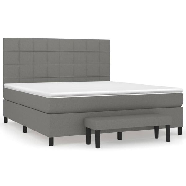 vidaXL &Kappa;&rho;&epsilon;&beta;ά&tau;&iota; Boxspring &mu;&epsilon; &Sigma;&tau;&rho;ώ&mu;&alpha; &Sigma;&kappa;&omicron;ύ&rho;&omicron; &Gamma;&kappa;&rho;&iota; 160x200 &epsilon;&kappa; &Upsilon;&phi;&alpha;&sigma;&mu;ά&tau;&iota;&nu;&omicron;