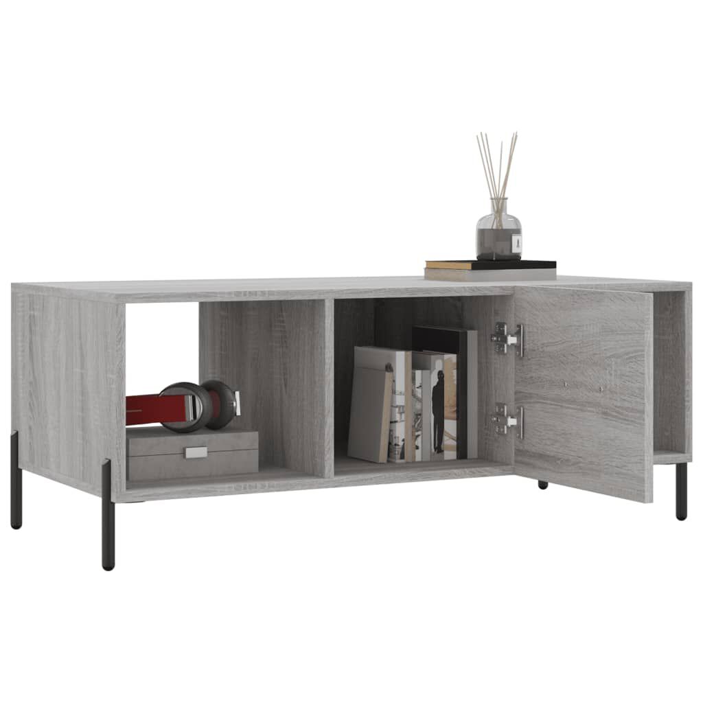 vidaXL Τραπεζάκι Σαλονιού Γκρι Sonoma 102x50x40 εκ. Επεξεργασμένο Ξύλο
