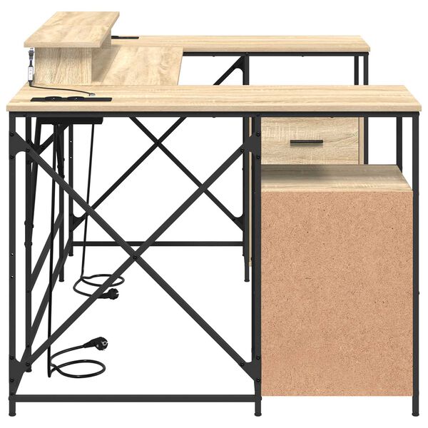 vidaXL Γραφείο Sonoma Oak 182 x 101 x 87.5 εκ. Επεξεργασμένο ξύλο