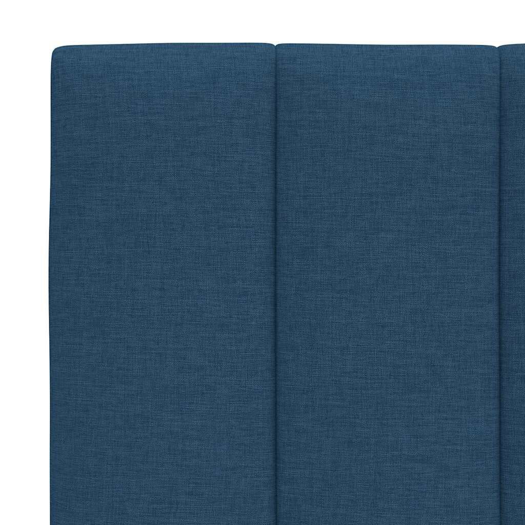 vidaXL Κρεβάτι με Στρώμα Μπλε 100 x 200 εκ. Υφασμάτινο