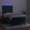 vidaXL &Kappa;&rho;&epsilon;&beta;ά&tau;&iota; Boxspring &mu;&epsilon; &Sigma;&tau;&rho;ώ&mu;&alpha; & LED &Sigma;&kappa;. &Pi;&rho;ά&sigma;&iota;&nu;&omicron; 90x200 &epsilon;&kappa; &Beta;&epsilon;&lambda;&omicron;ύ&delta;&omicron;