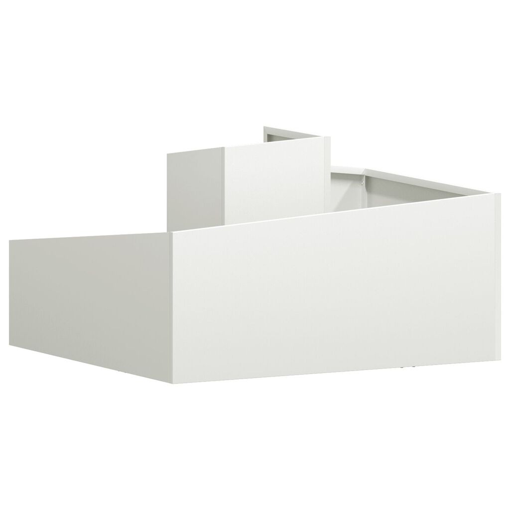 vidaXL Γλάστρα Λευκή 80x80x50 εκ. Κρύα Στερεά Χάλυβα