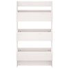 vidaXL Ζαρντινιέρα Τοίχου 3 Επιπέδων Λευκή 60x18,5x110 εκ. Μασίφ Πεύκο