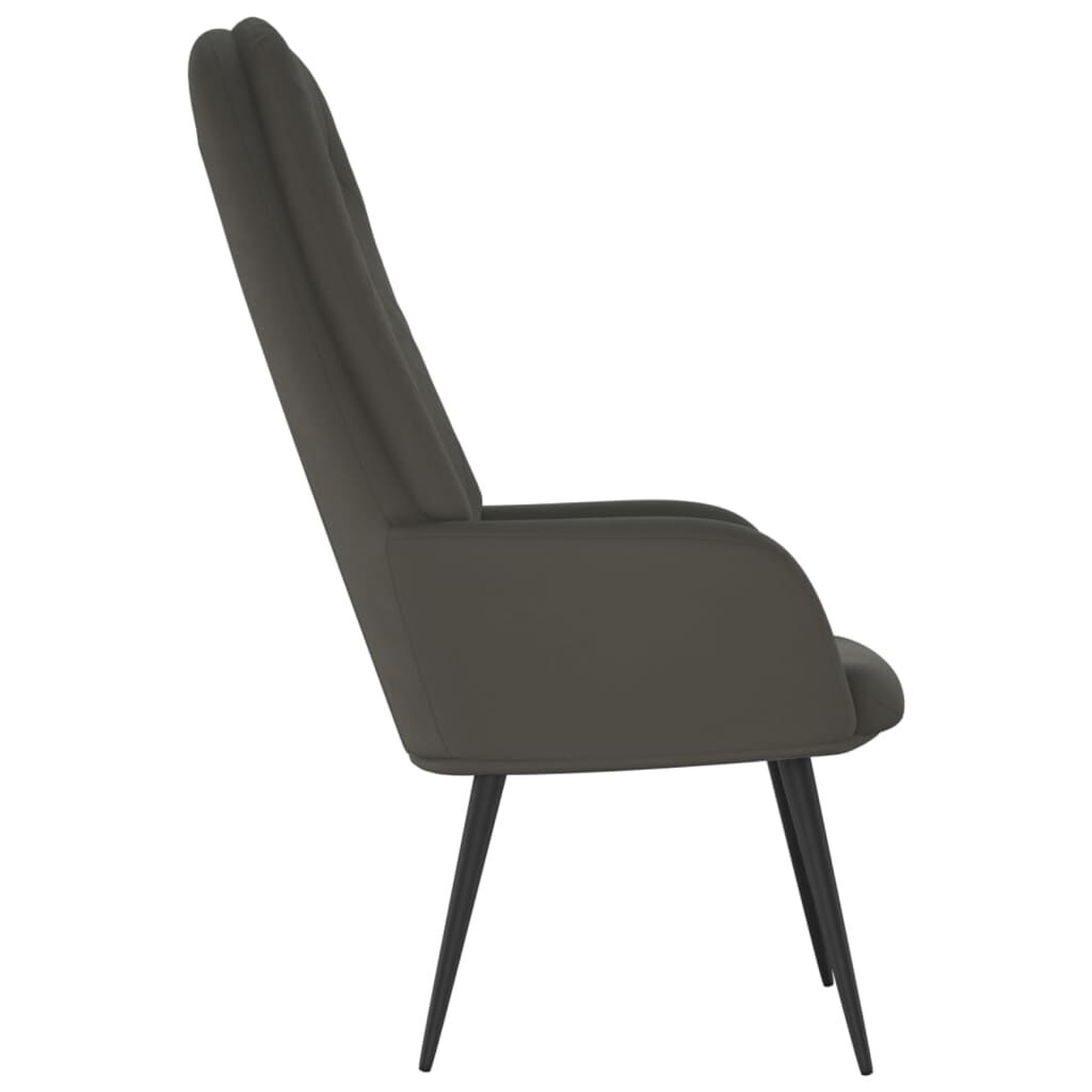 vidaXL Πολυθρόνα Relax Σκούρο Γκρι Βελούδινη