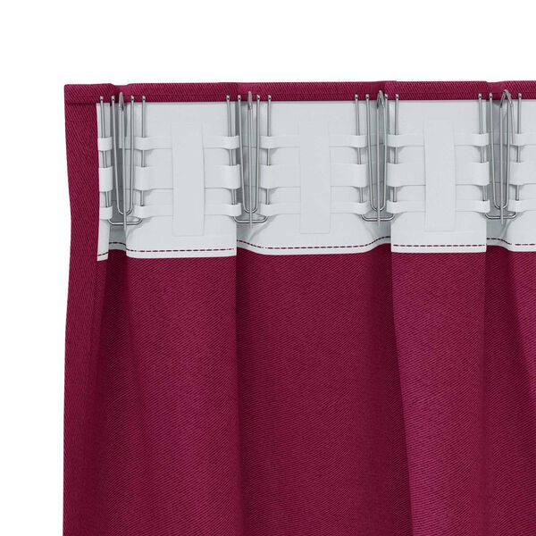 vidaXL Κουρτίνες με κουρτίνες 2 pcs Κόκκινο 260 x 140 εκ. Πολυεστέρας