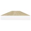 vidaXL Ράφια Τοίχου 4 τεμ. Δρυς/Λευκό 120x23,5x3,8 εκ. MDF