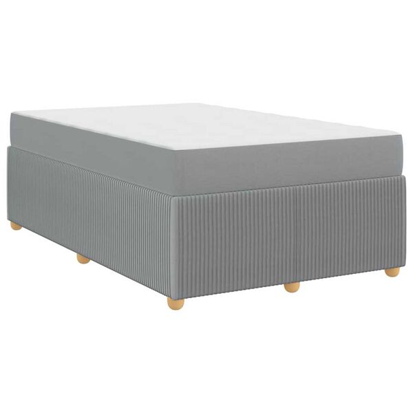 vidaXL Σκελετός Κρεβατιού Άλλο Ανοιχτό γκρι 120 x 200 cm ύφασμα