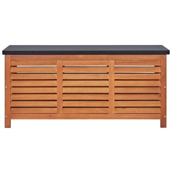 vidaXL Μπαούλο Αποθήκευσης Κήπου 117x50x55 εκ. Μασίφ Ξύλο Ευκαλύπτου