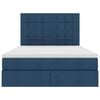 vidaXL Κρεβάτι Αποθήκης με στρώμα Μπλε 140 x 200 cm Τεχνητό Δέρμα
