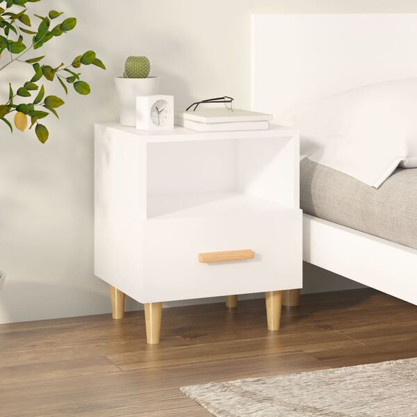 vidaXL Κομοδίνο Λευκό 40 x 35 x 47 εκ.