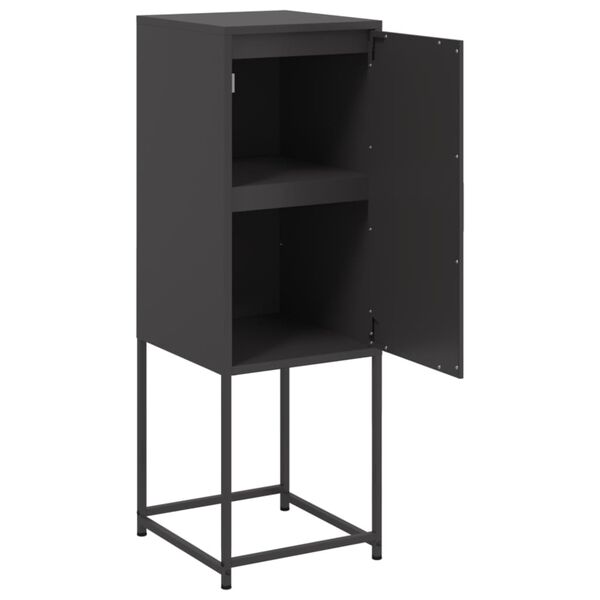 vidaXL Ντουλάπι Μαύρο 36x39x107 εκ. από Ατσάλι