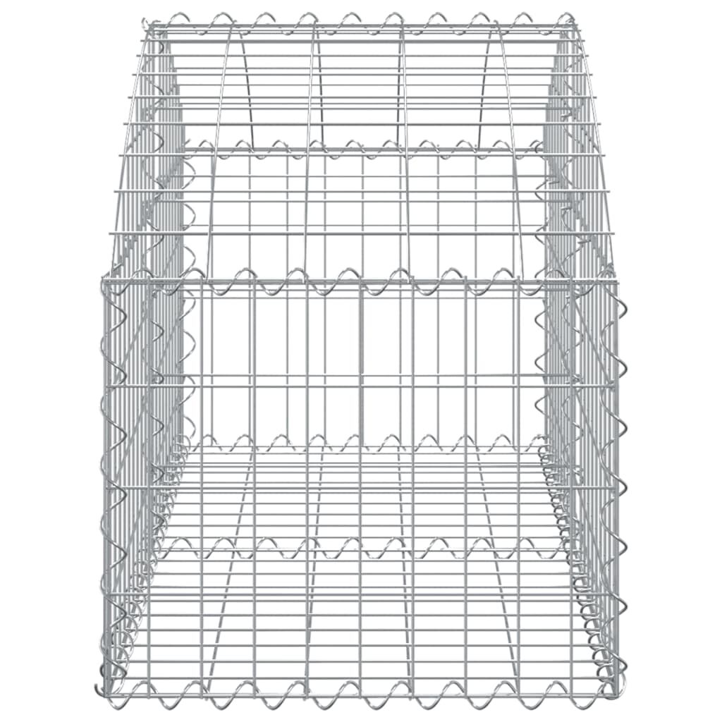 vidaXL Συρματοκιβώτιο Τοξωτό 100x50x40/60 εκ. από Γαλβανισμένο Χάλυβα