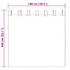 vidaXL Κουρτίνα με κουρτίνες 2 pcs Μπρονζέ 140 x 140 cm Βελούδο