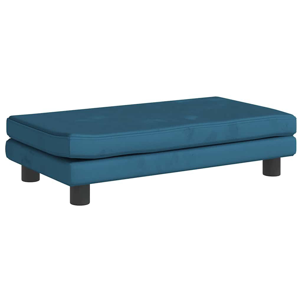 vidaXL Κρεβάτι Σκύλου με Προέκταση Μπλε 100 x 50 x 30 εκ. Βελούδινο