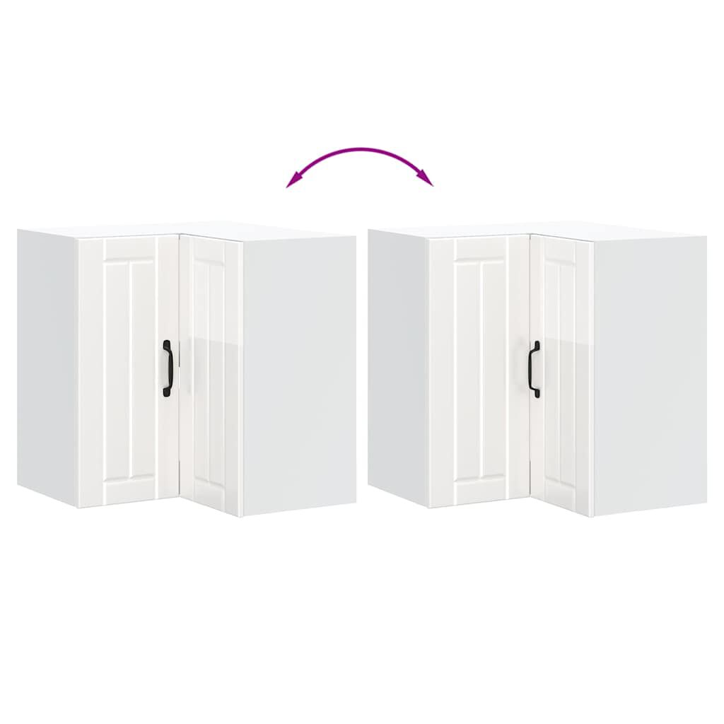 vidaXL Γωνιακό ντουλάπι τοίχου κουζίνας "Lucca" High Gloss White