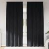 vidaXL Κουρτίνες με κουρτίνες 2 pcs Μαύρο 140 x 225 cm Βελούδο