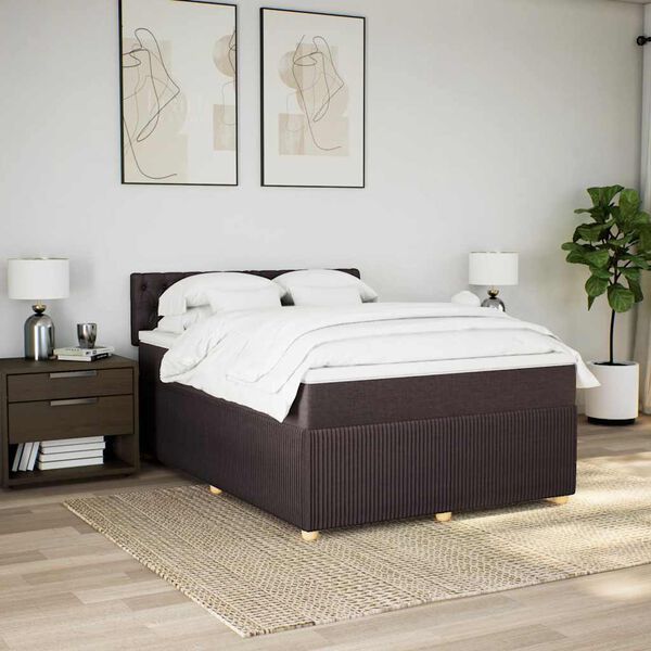 vidaXL &Kappa;&rho;&epsilon;&beta;ά&tau;&iota; Boxspring &mu;&epsilon; &Sigma;&tau;&rho;ώ&mu;&alpha; &Sigma;&kappa;&omicron;ύ&rho;&omicron; &Kappa;&alpha;&phi;έ 140x190 &epsilon;&kappa;. &Upsilon;&phi;&alpha;&sigma;&mu;ά&tau;&iota;&nu;&omicron;