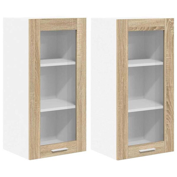 vidaXL &Kappa;&rho;&epsilon;&mu;&alpha;&sigma;&tau;ό &nu;&tau;&omicron;&upsilon;&lambda;ά&pi;&iota; &mu;&epsilon; &pi;ό&rho;&tau;&alpha; 2 pcs &Delta;&rho;ύ&sigmaf; Sonoma 40 x 31 x 80 &epsilon;&kappa;.