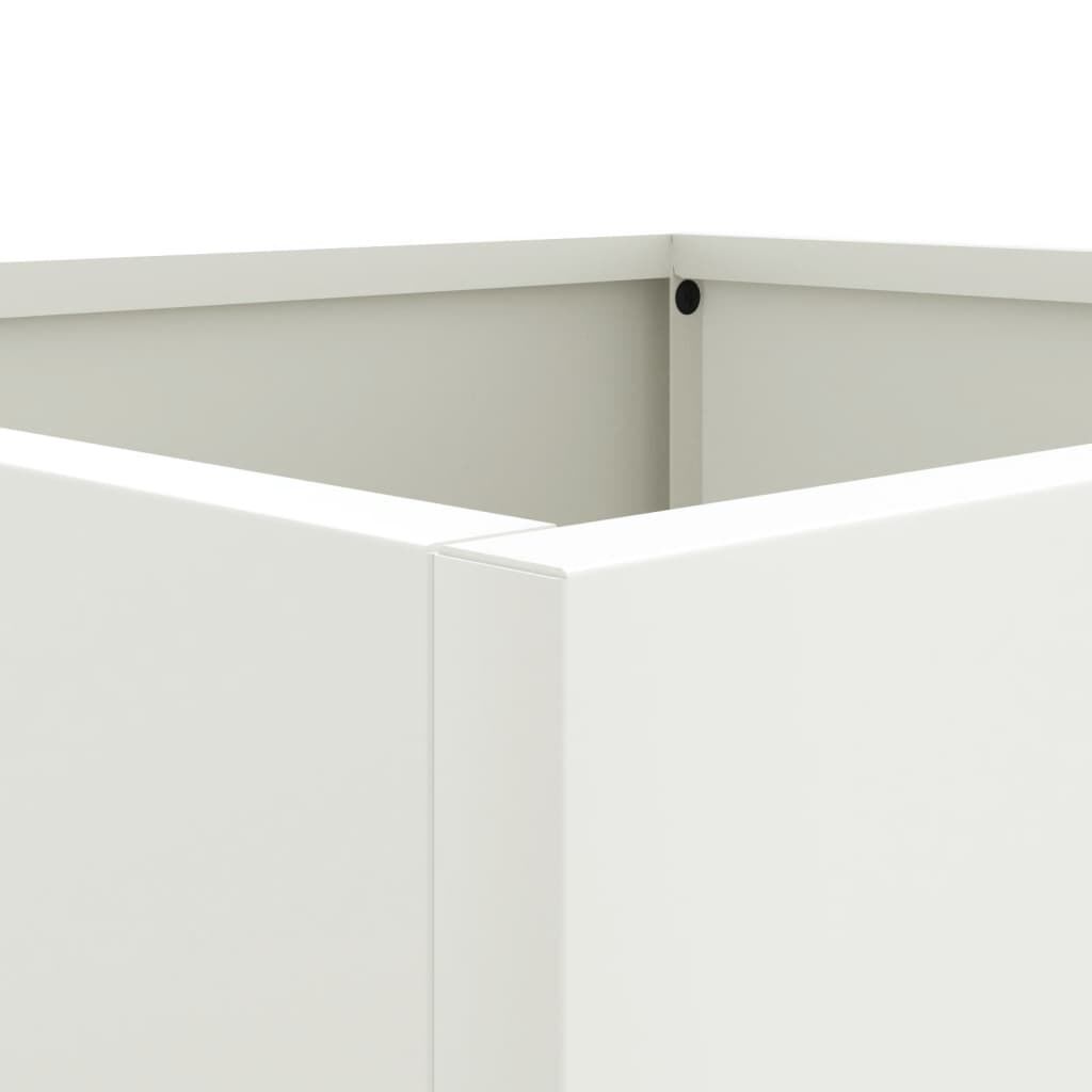 vidaXL Ζαρντινιέρα Λευκή 49x47x46 εκ. από Χάλυβα