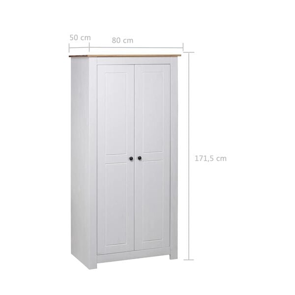 vidaXL Ντουλάπα 80 x 50 x 171,5 εκ. από Μασίφ Ξύλο Πεύκου Σειρά Panama