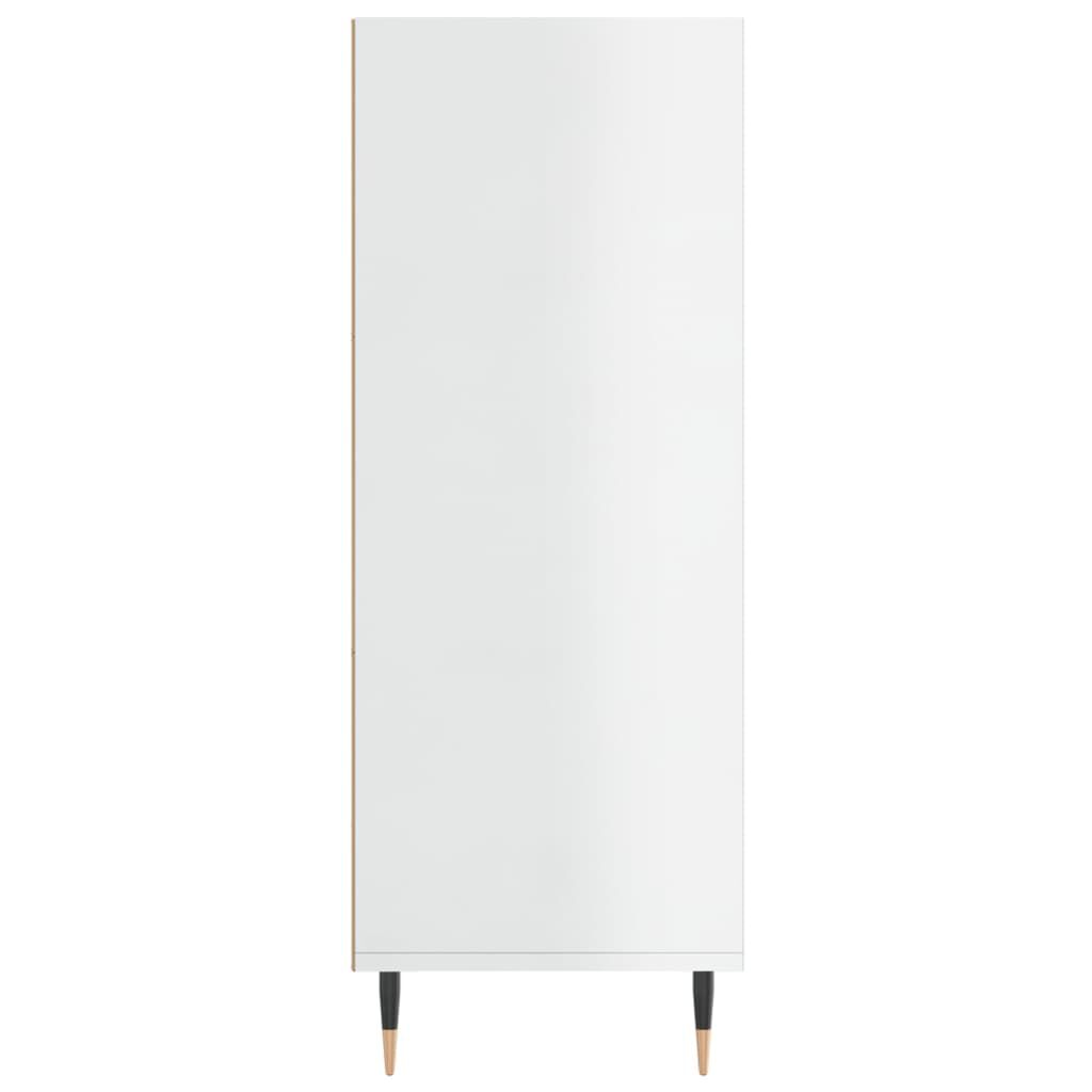 vidaXL Βιβλιοθήκη Γυαλιστερό Λευκό 69,5x32,5x90 εκ. Επεξεργασμένο Ξύλο