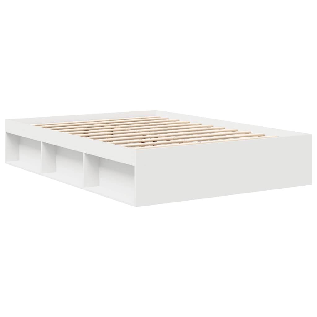 vidaXL Πλαίσιο Κρεβατιού Λευκό 135x190 εκ. Double