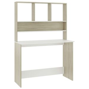 vidaXL &Gamma;&rho;&alpha;&phi;&epsilon;ί&omicron; &mu;&epsilon; &Rho;ά&phi;&iota;&alpha; &Lambda;&epsilon;&upsilon;&kappa;ό/Sonoma &Delta;&rho;&upsilon;&sigmaf; 110x45x157 &epsilon;&kappa;. &Mu;&omicron;&rho;&iota;&omicron;&sigma;&alpha;&nu;ί&delta;&alpha;