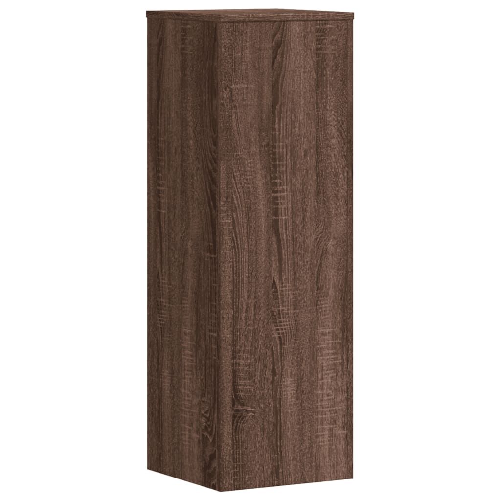 vidaXL Βάσεις Φυτών Καφέ Δρυς 33x33x100 εκ. Επεξεργασμένο Ξύλο