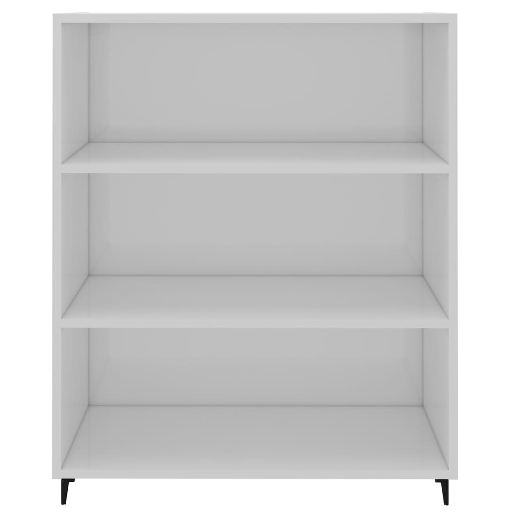 vidaXL Ντουλάπι Γυαλιστερό Λευκό 69,5x32,5x90 εκ. Επεξεργασμένο Ξύλο