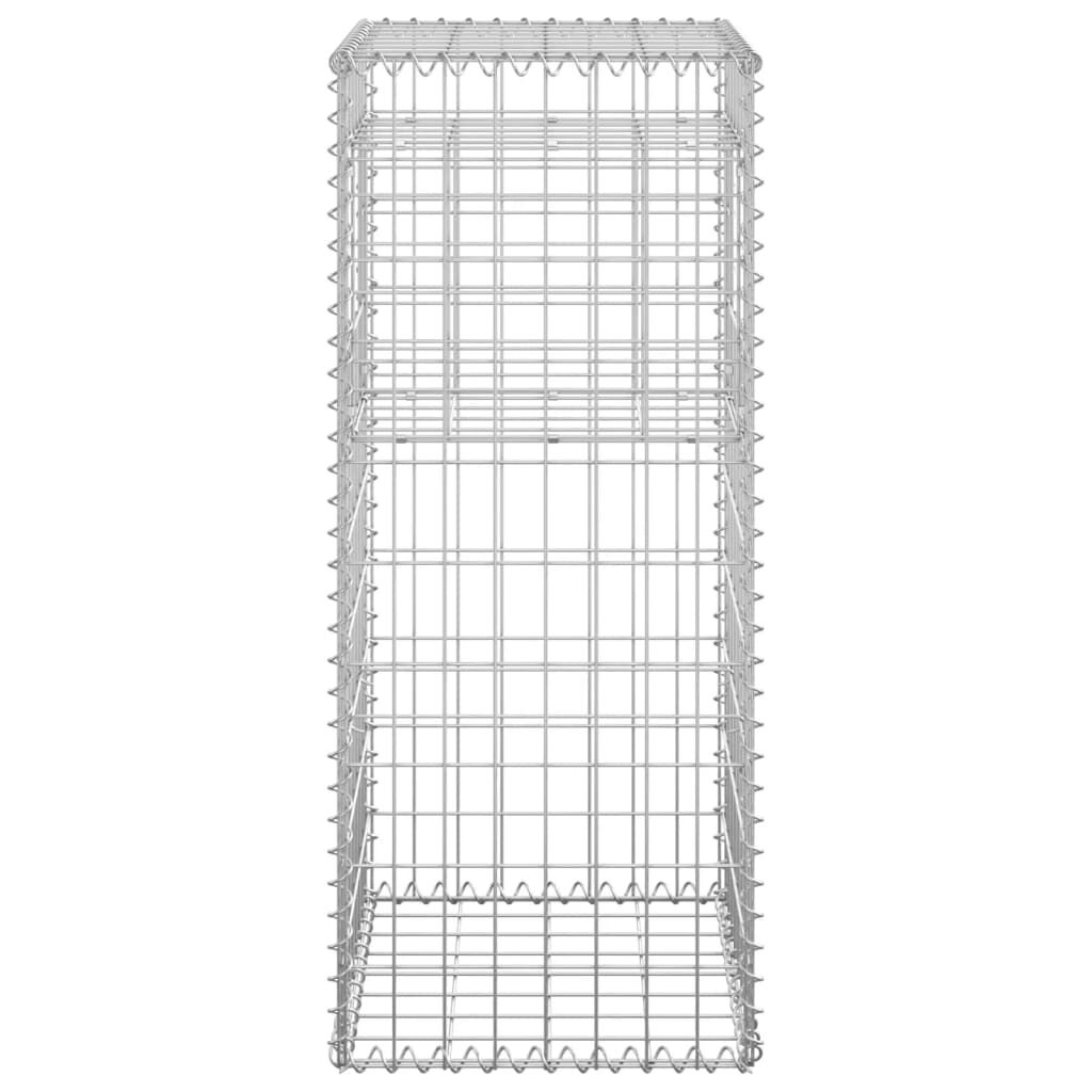 vidaXL Συρματοκιβώτια Στύλοι 2 τεμ. 40 x 40 x 100 εκ. Σιδερένιοι