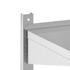 vidaXL Ράφι Τοίχου 2 Επιπ. Ασημί 50x23,5x48 εκ. Ανοξείδωτο Ατσάλι