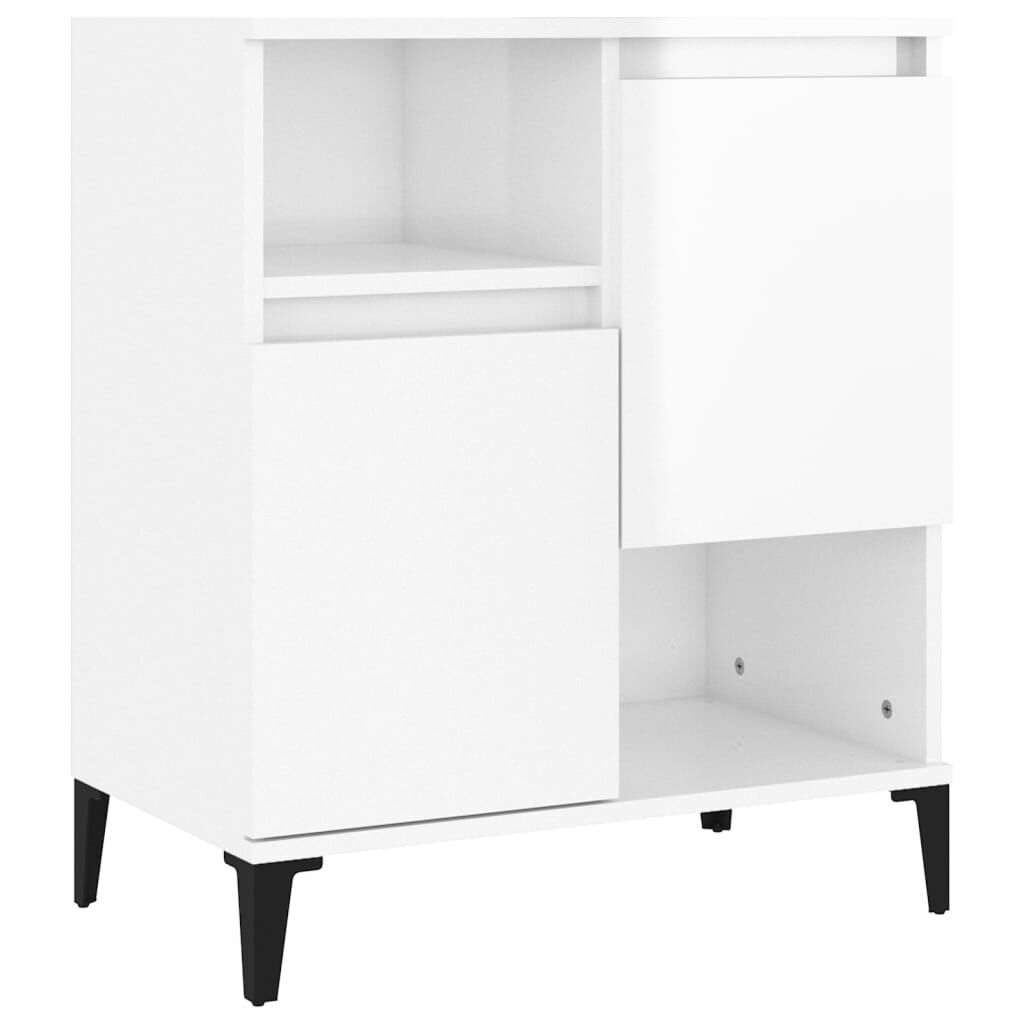 vidaXL Ντουλάπια 2 τεμ. Γυαλιστ. Λευκό 60x35x70 εκ. Επεξεργασμένο Ξύλο