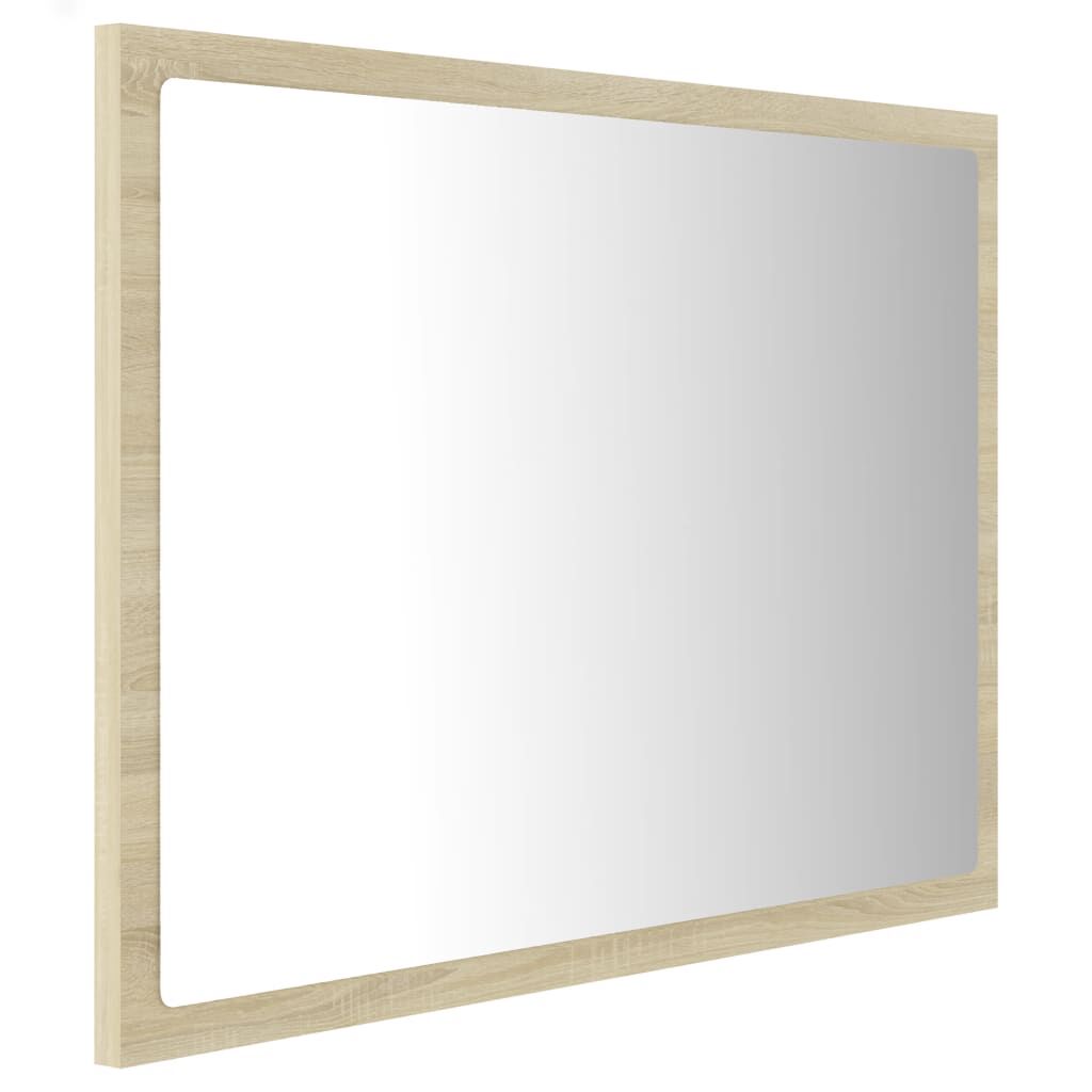 vidaXL Καθρέφτης Μπάνιου με LED Sonoma Δρυς 60x8,5x37 εκ. Ακρυλικός