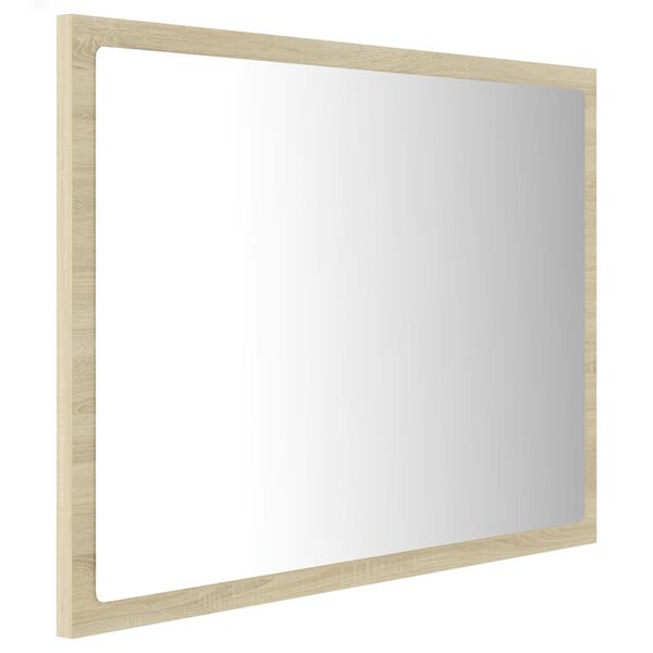 vidaXL Καθρέφτης Μπάνιου με LED Sonoma Δρυς 60x8,5x37 εκ. Ακρυλικός
