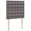 vidaXL Οθωμανικό κρεβάτι με στρώματα Γκρι 200x200cm Faux Leather