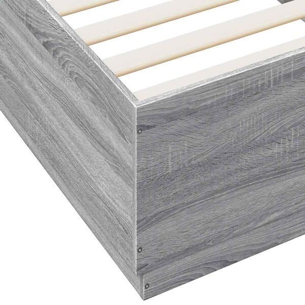 vidaXL Πλαίσιο Κρεβατιού Γκρι Sonoma 100x200 εκ. Επεξεργασμένο Ξύλο