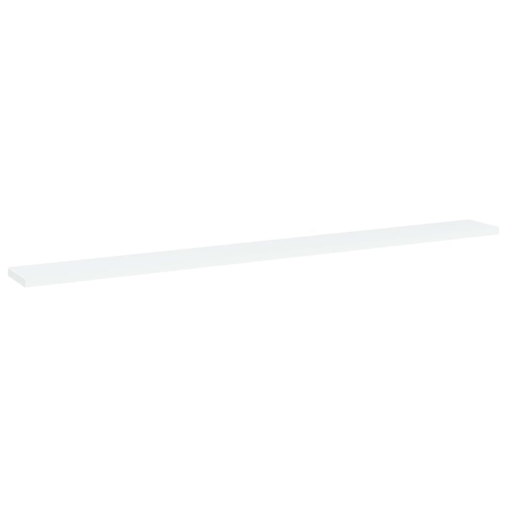 vidaXL Ράφια Βιβλιοθήκης 4 τεμ. Λευκά 100x10x1,5 εκ. από Μοριοσανίδα