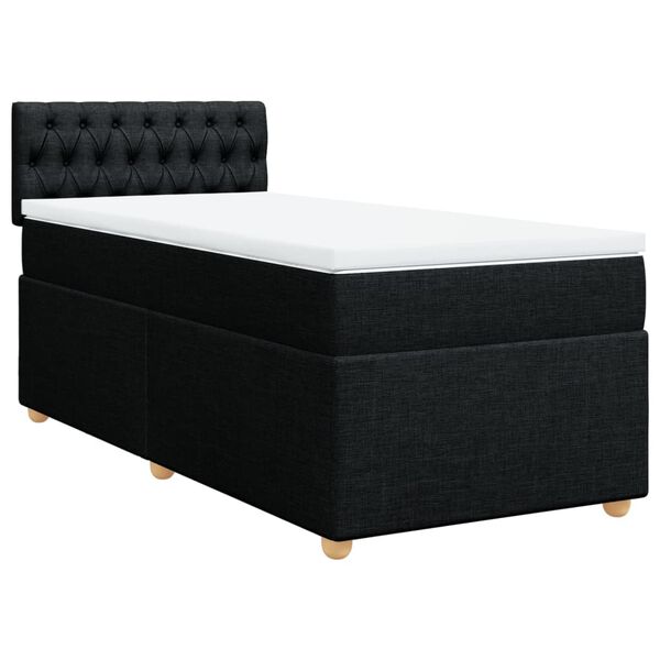 vidaXL &Kappa;&rho;&epsilon;&beta;ά&tau;&iota; Boxspring &mu;&epsilon; &Sigma;&tau;&rho;ώ&mu;&alpha; &Mu;&alpha;ύ&rho;&omicron; 100 x 200 &epsilon;&kappa;. &Upsilon;&phi;&alpha;&sigma;&mu;ά&tau;&iota;&nu;&omicron;