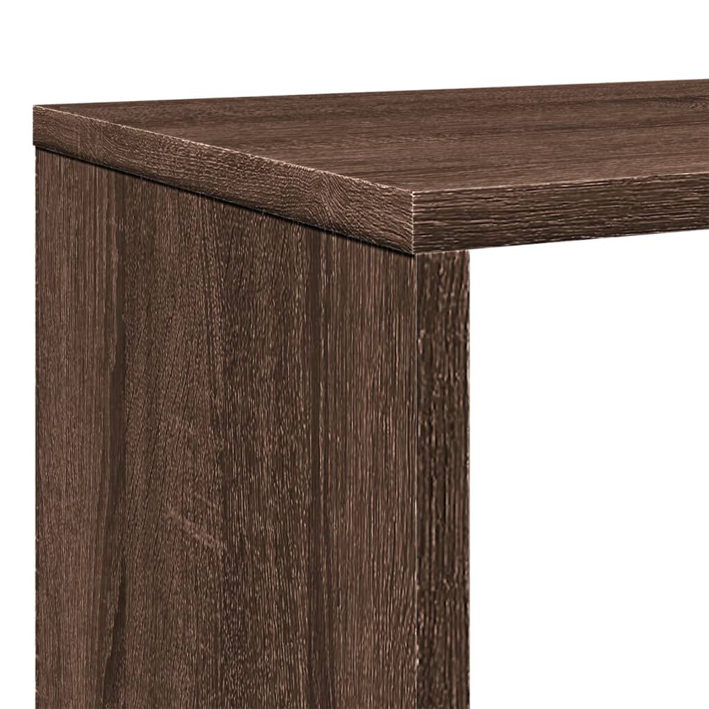 vidaXL Βιβλιοθήκη Καφέ Δρυς 132x29x141,5 εκ. από Επεξεργασμένο Ξύλο