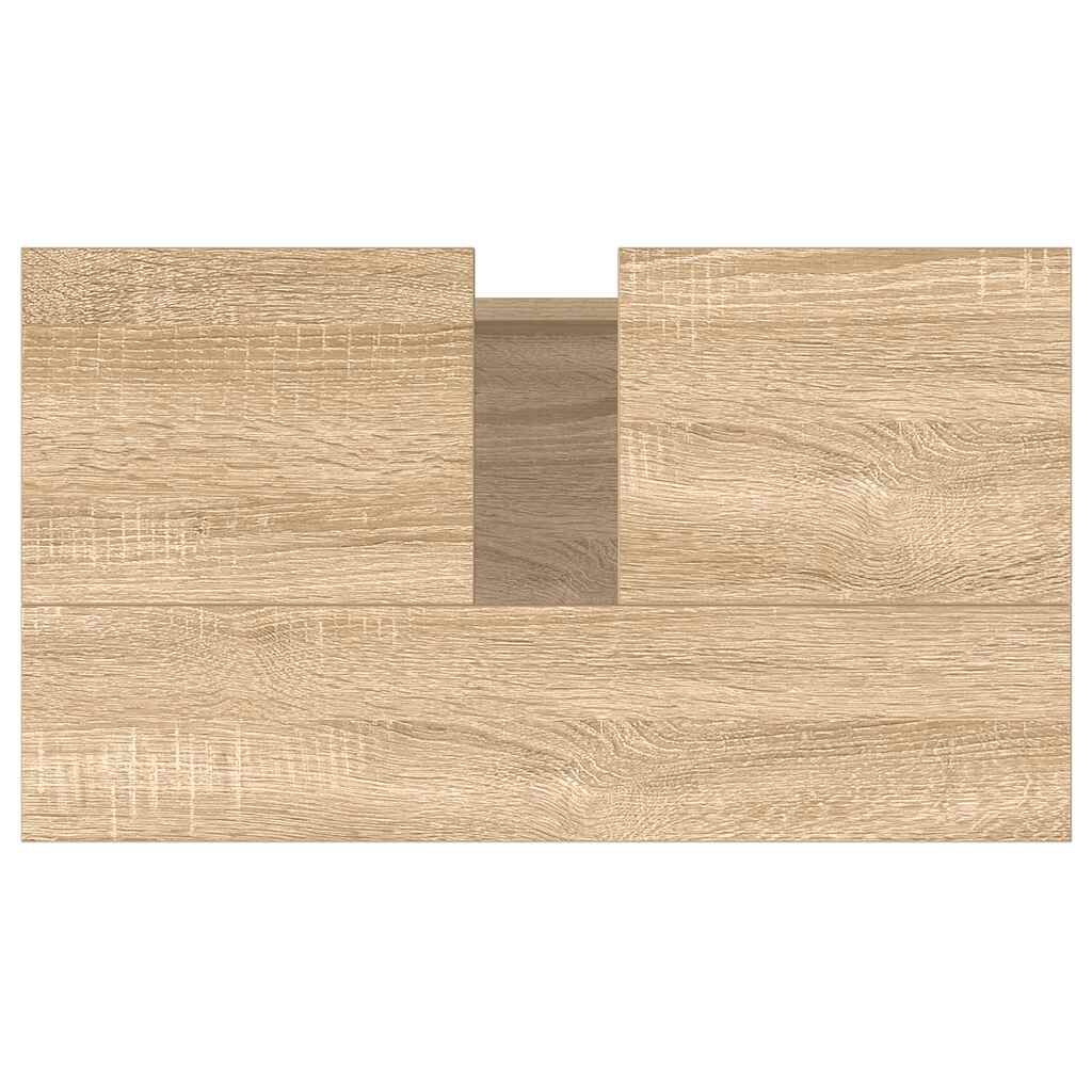 vidaXL Ντουλάπι Μπάνιου Sonoma Δρυς 58 x 33 x 60 εκ. από Επεξεργ. Ξύλο