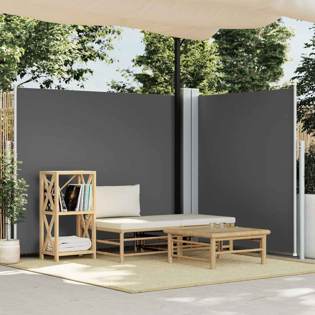 vidaXL Σκίαστρο Πλαϊνό Συρόμενο Ανθρακί 180 x 600 εκ.