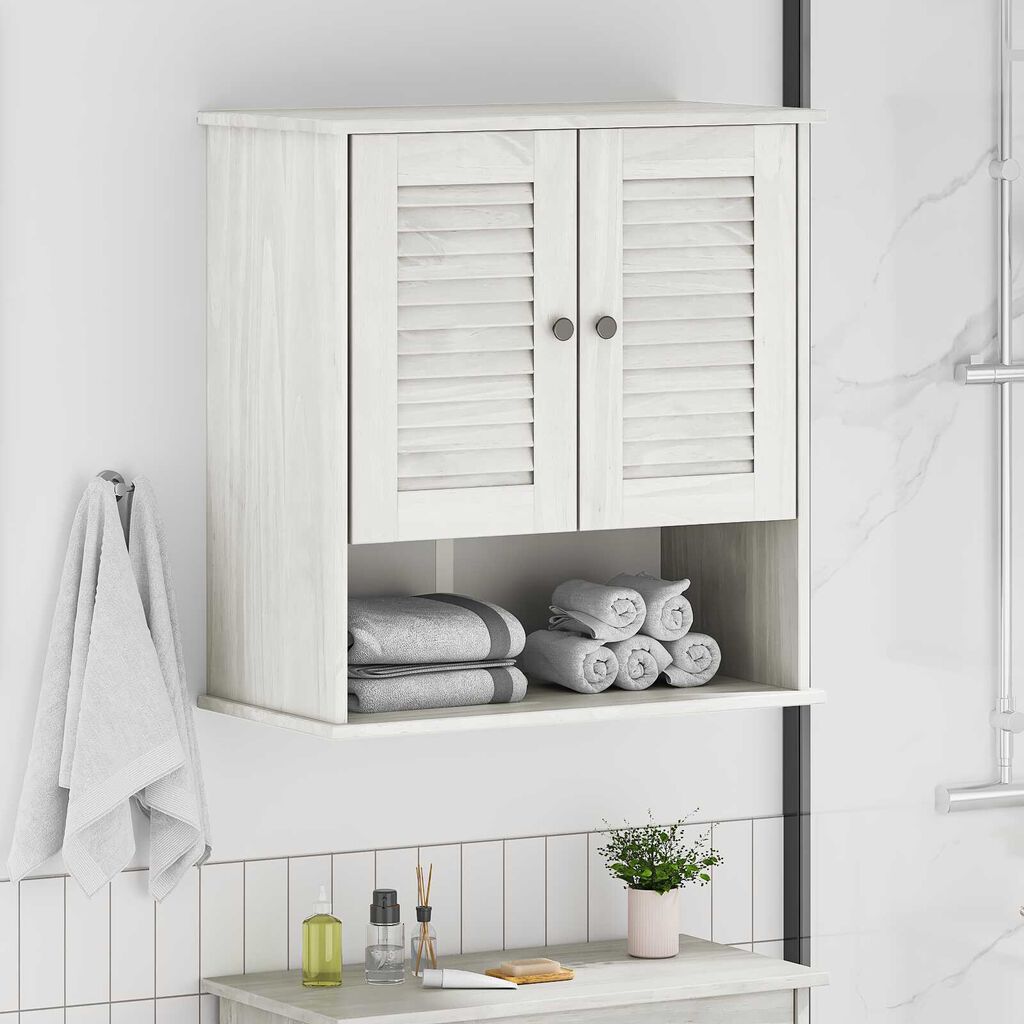vidaXL Κρεμαστό Ντουλάπι Μπάνιου Λευκό 67.5 x 34 x 71.5 εκ