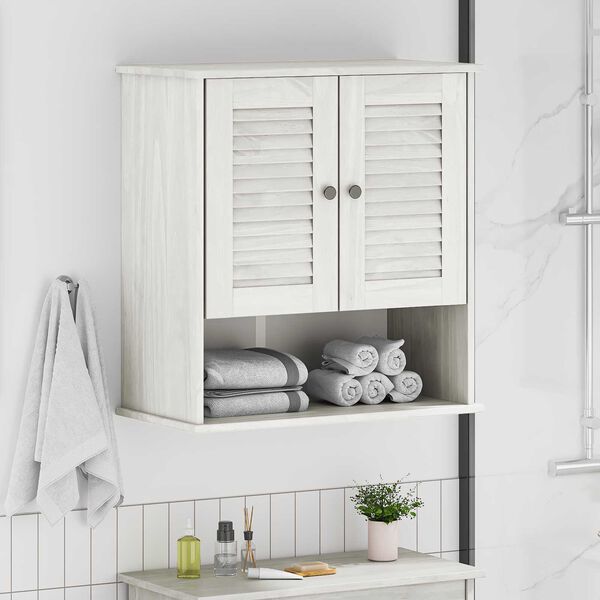 vidaXL Κρεμαστό Ντουλάπι Μπάνιου Λευκό 67.5 x 34 x 71.5 εκ